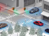 Networked cars at an intersection